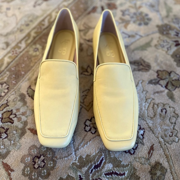 Franco Sarto Women’s Avery 2 Loafers Light Yellow Raffia Size 9.5 Square Toe - Picture 10 of 15